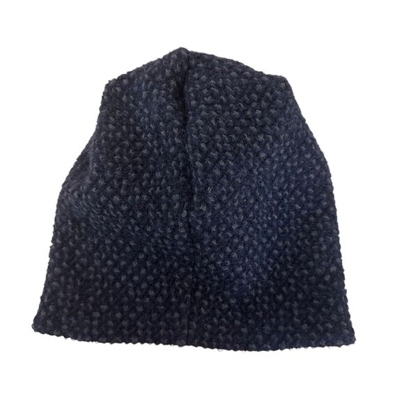 Mel En Stel Unisex Beanie Wool Textured Slouchy Modern Lux Lined Black Small EUC - Picture 4 of 13